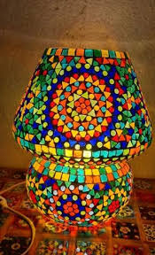 Led Colorful Glass Table Lamp