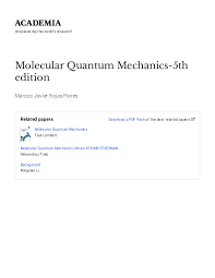 Molecular Quantum Mechanics 5th Edition