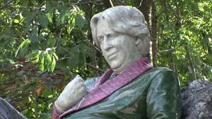 Oscar Wilde Memorial Sculpture Stock