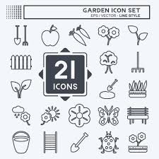 Icon Set Garden Suitable For Garden