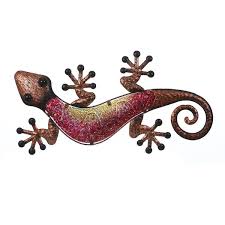 Luxenhome 24 In Pink Gecko Lizard