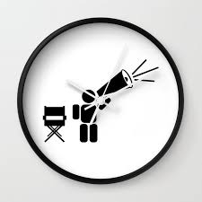 Director Abstract Icon Wall Clock