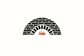 Bricks Stones Fireplace Stove Logo