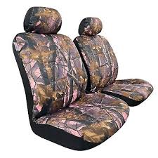 Pink Camo Canvas Car Seat Covers