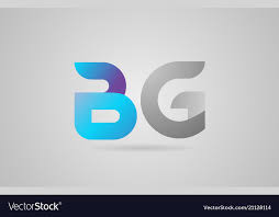 Grey Blue Alphabet Letter Bg B G Logo
