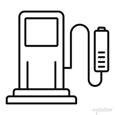 Car Charging Station Icon Outline Car