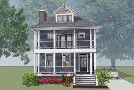 Narrow Lot Southern Colonial House Plan