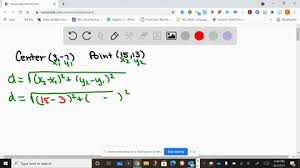 Solved Write An Equation Of The Circle