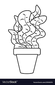 Plant Pot Icon Black And White Royalty