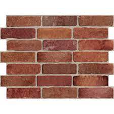 Red Faux Brick 3d Wall Panel Raised