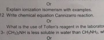 Or Explain Ionization Isomerism With