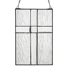 River Of Goods Textured Clear And Beveled Glass Window Panel