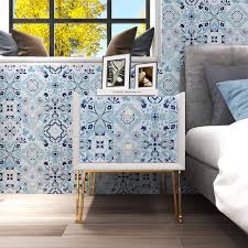 Moroccan Blue Background Kitchen Tiles