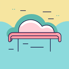 Vector Of A Cloud Floating On Top Of A