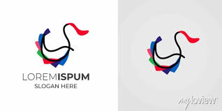 Modern Abstract Duck Logo With Colorful