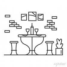 Kitchen Outline Icon Pictogram Of