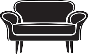 Black Sofa Vector Art Icons And