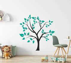 Large Tree Wall Sticker With Leaves