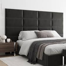 Upholstered Wall Cushion Dark Grey