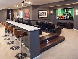 Great Man Cave With Chair Rail