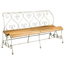 1920s French Rustic Iron Garden Bench