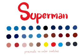 Superman Procreate Color Palettes