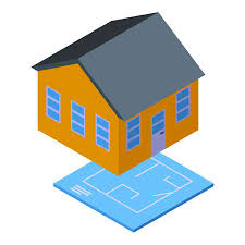House Plan Code Icon Isometric Vector