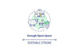 Enough Open Space Concept Icon Graphic