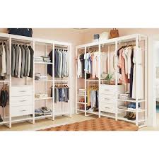 White Adjustable Wood Closet System