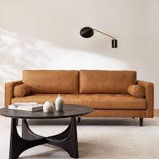 Dennes Leather Sofa 72 88 West Elm