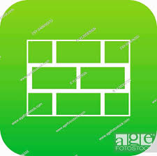 Concrete Block Wall Icon Stock Photos