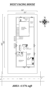 21 X66 2bhk West Facing House Plan As