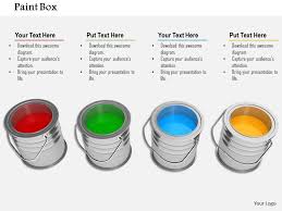 Design Of Bright Colored Paint Buckets