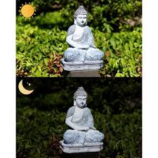 Techko Buddha Garden Statue With Solar