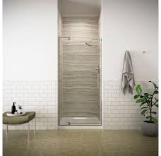 Kohler K 707511 L Revel Pivot Shower Door 70 H X 31 1 8 36 W With 5 16 Thick Crystal Clear Glass Bright Polished Silver