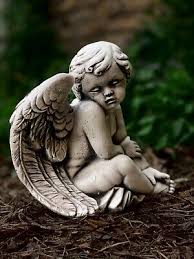 Angel Cupid Sculpture Concrete Baby