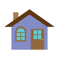 Gable Roof Country House Design Vector