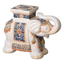 Emissary 17 In H Ceramic Elephant Stool Cv11801