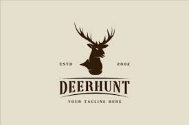 Deer Logo Vintage Vector Design Graphic