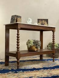 Console Table In Turned Wood And White