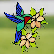 Stained Glass Hummingbird Suncatcher