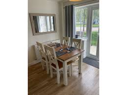 Cream Painted Extending Dining Table