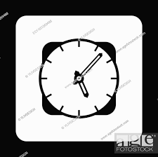 Wall Mounted Round Clock Icon In Simple