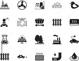 Factory Vector Icon Set Such As Fossil