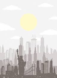 Cityscape New York Skyline Scene Icon
