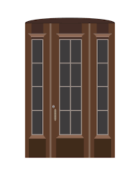 Brown Wooden Entrance Door Portal With
