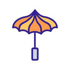 Outdoor Umbrella Icon Vector Outline