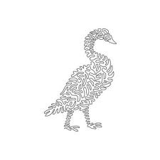 One Line Bird Vector Art Icons And