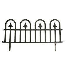 Black Resin Garden Border Fence 51504