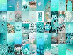 Teal Wall Collage Kit Digital Teal